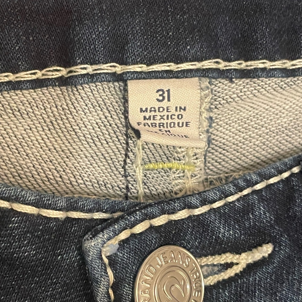 TRUE RELIGION Men’s Denim Stretch Cotton Shorts Dark Wash 31 - Picture 8 of 10